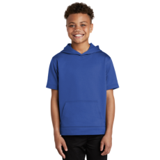 Sport-Tek Youth Sport-Wick Fleece Short Sleeve Hooded Pullover